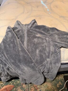 The North Face Charcoal Plush Fleece Jacket